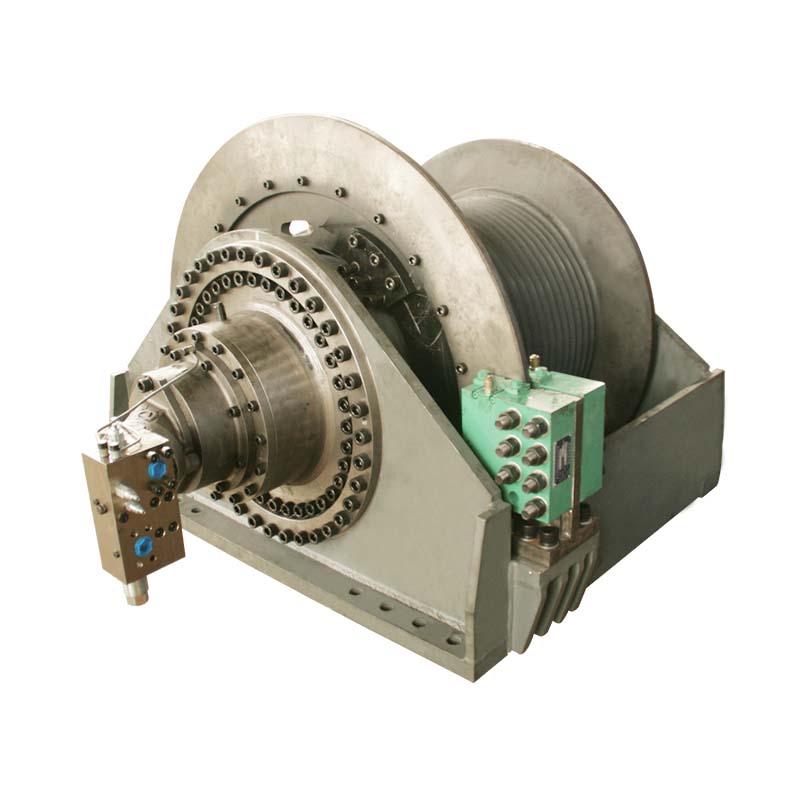 hydraulic winch with free lowering function