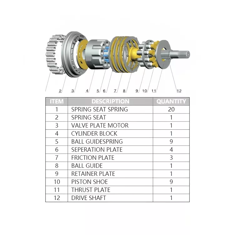 HYUNDAI 60-7/480 KOBELCO/KATO Hydraulic Pump Parts(1) HYUNDAI 60-7480 SWING MOTOR-1.webp